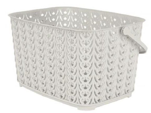 Корзина для хранения Plast Team Melange с ручкой 3л 233х175х126 мм молочный туман